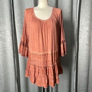 Women’s XL Song n Spirit Rust Red Tunic Top